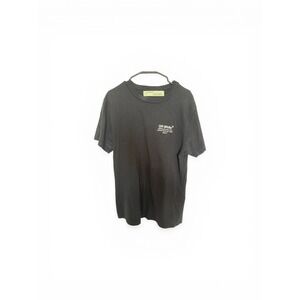 Off-White Mens Logo Graphic T-Shirt Black Short Sleeve Crew Neck Virgil Abloh